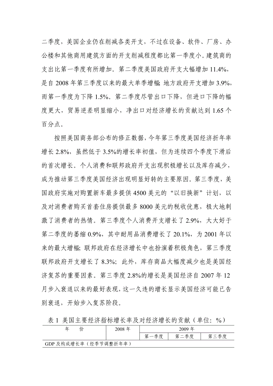 2009年美国经济形势分析及2010年展望_第3页