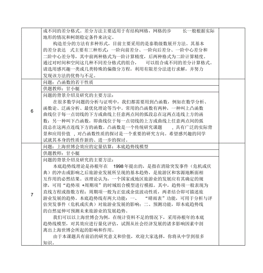 数学系07级信息与计算科学专业毕业论文题目汇编_第3页