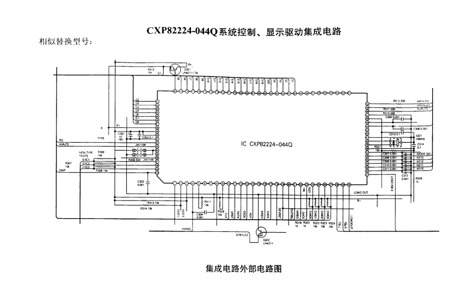 cxp82224－044q系统控制、显示驱动_第1页