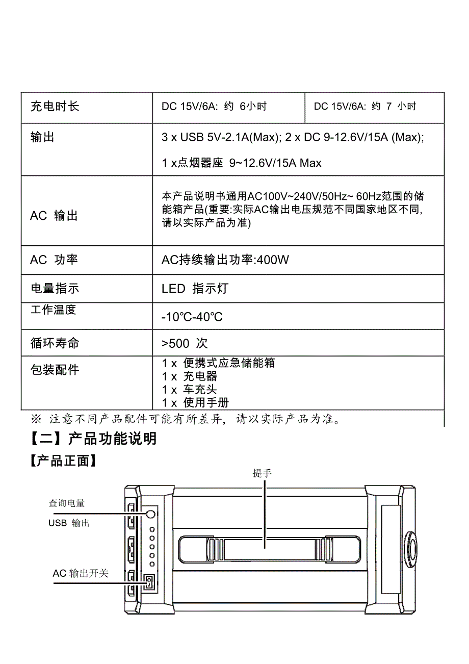 锂电池储能电源S650中文说明书_第3页
