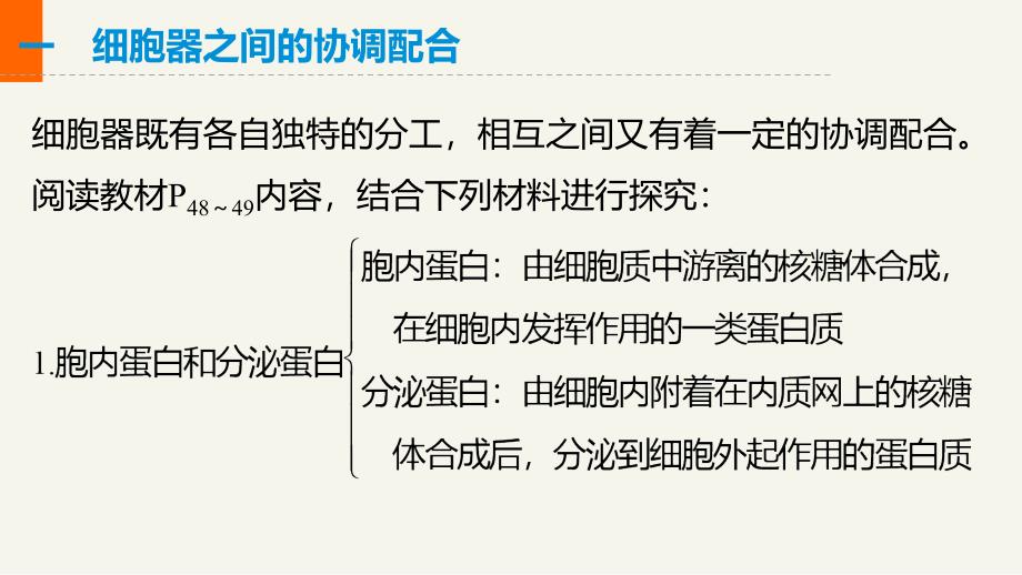 高考必备2016生物人教版必修1课件32细胞器系统内的分工合作（二）_第4页