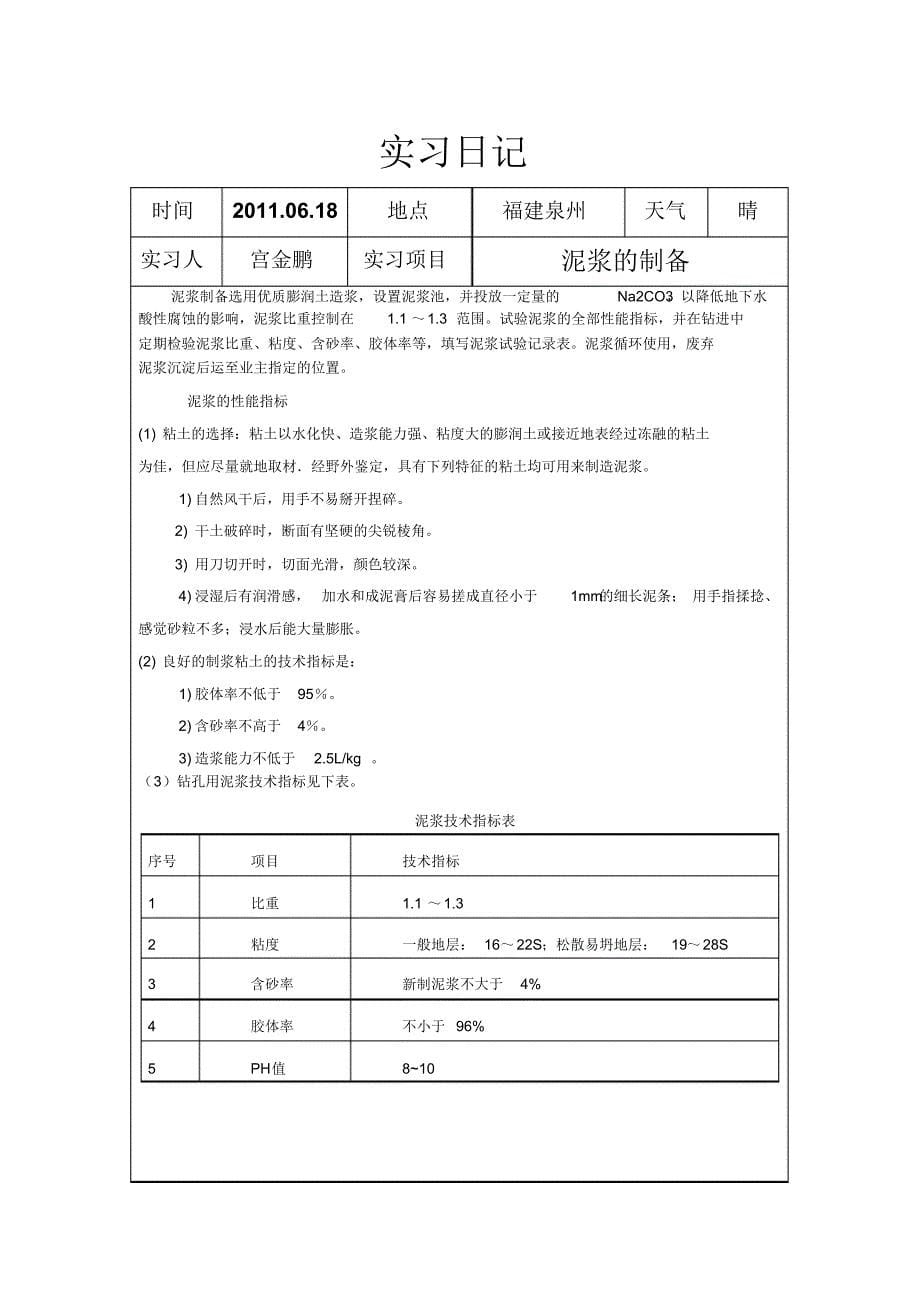 工程管理施工现场实习日记(精品)_第5页