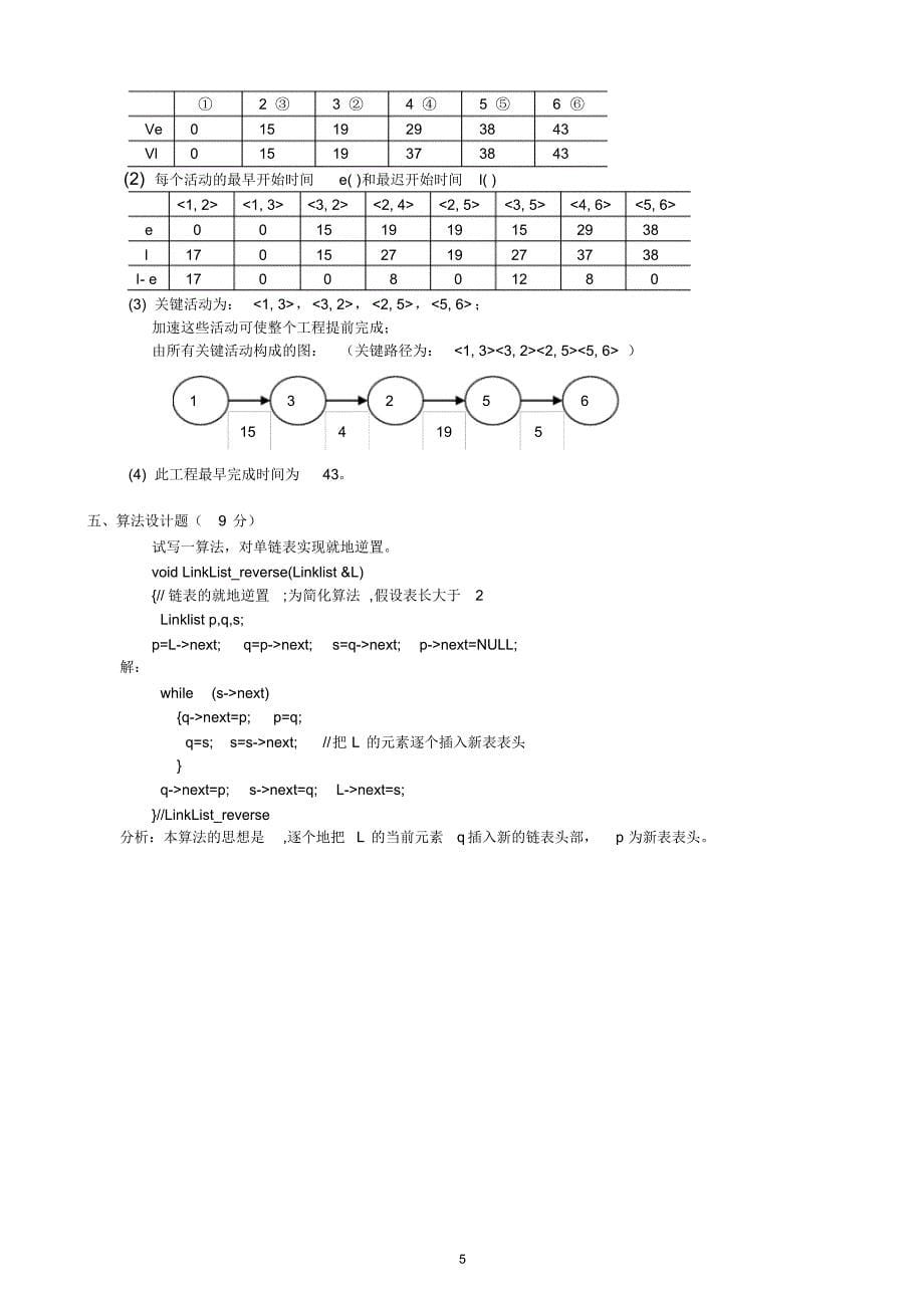 数据结构试卷A卷及答案_第5页