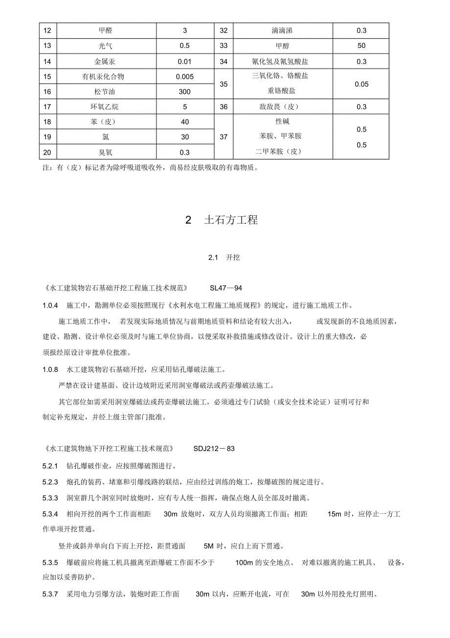 工程建设标准强制性条文水利工程部分-其中的施工部分_第5页