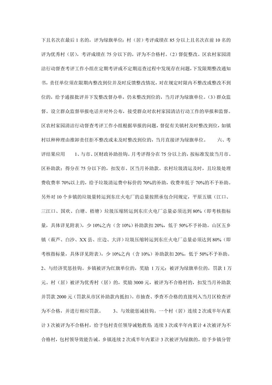 2016年农村家园清洁行动督查考评方案_第2页