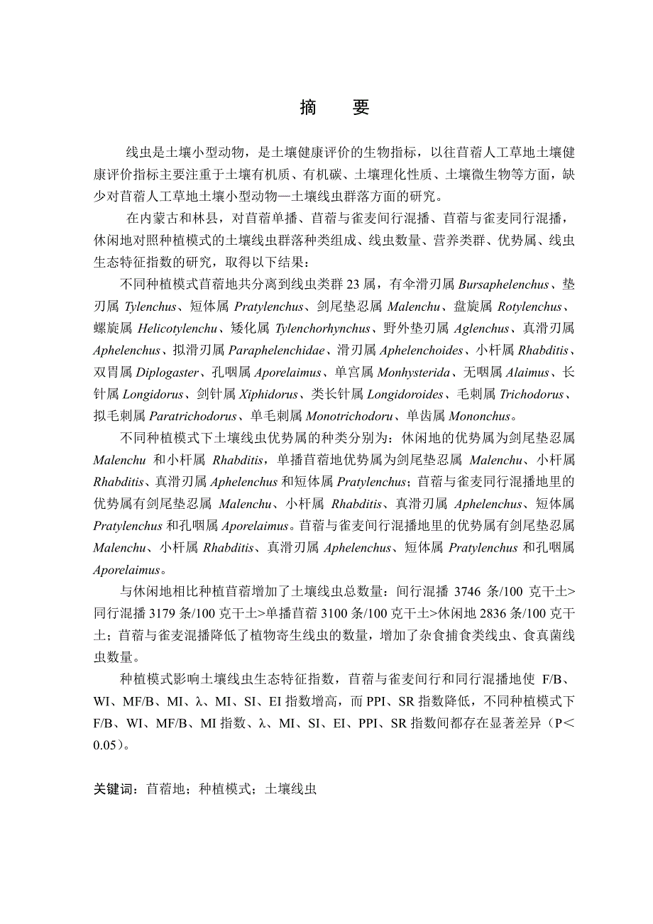 不同种植模式下苜蓿地土壤线虫群落结构变化_第2页