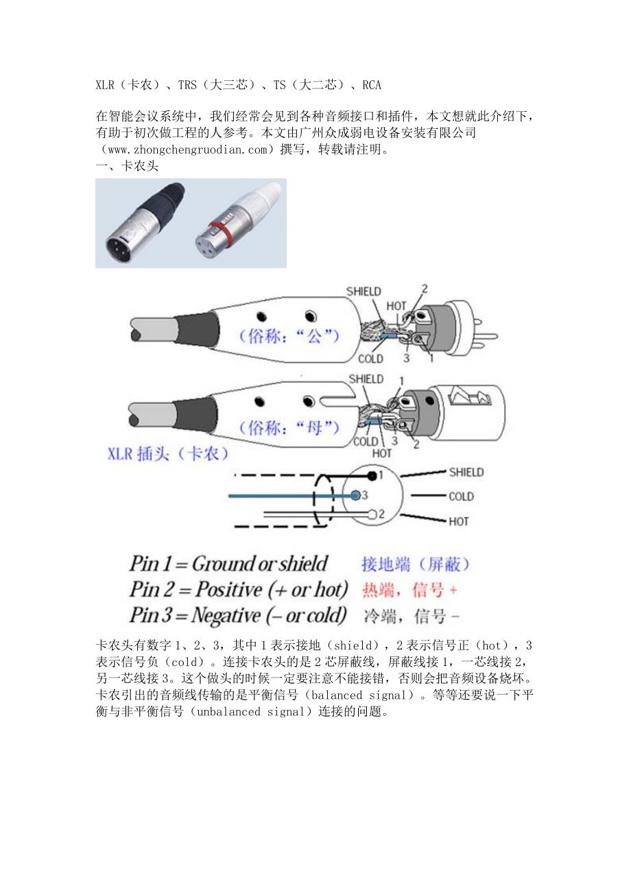 弱电音频接口与插件_第1页