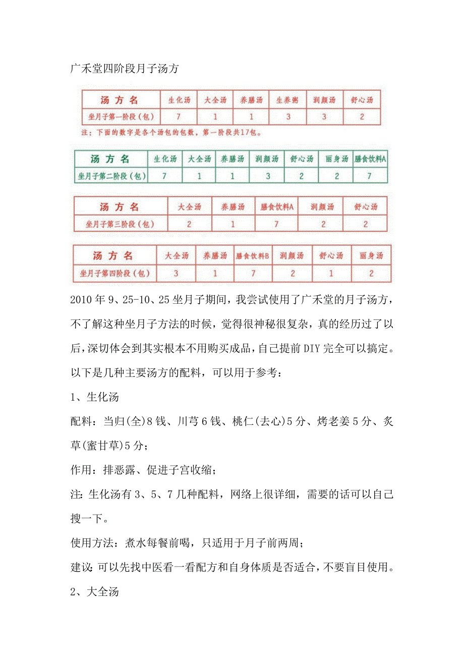 广禾堂四阶段月子汤方_第1页