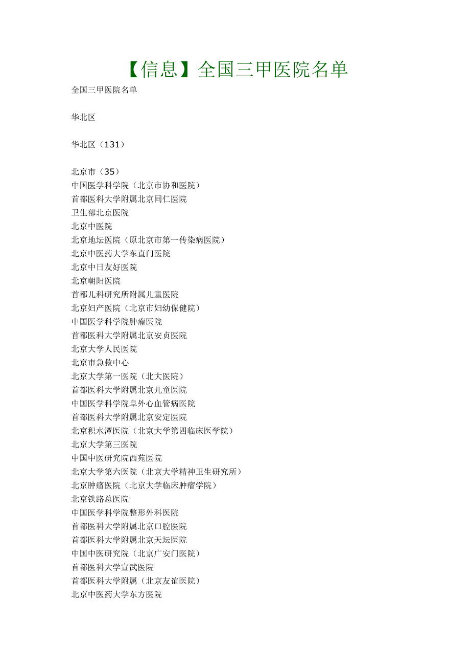 全国三甲医院_第1页