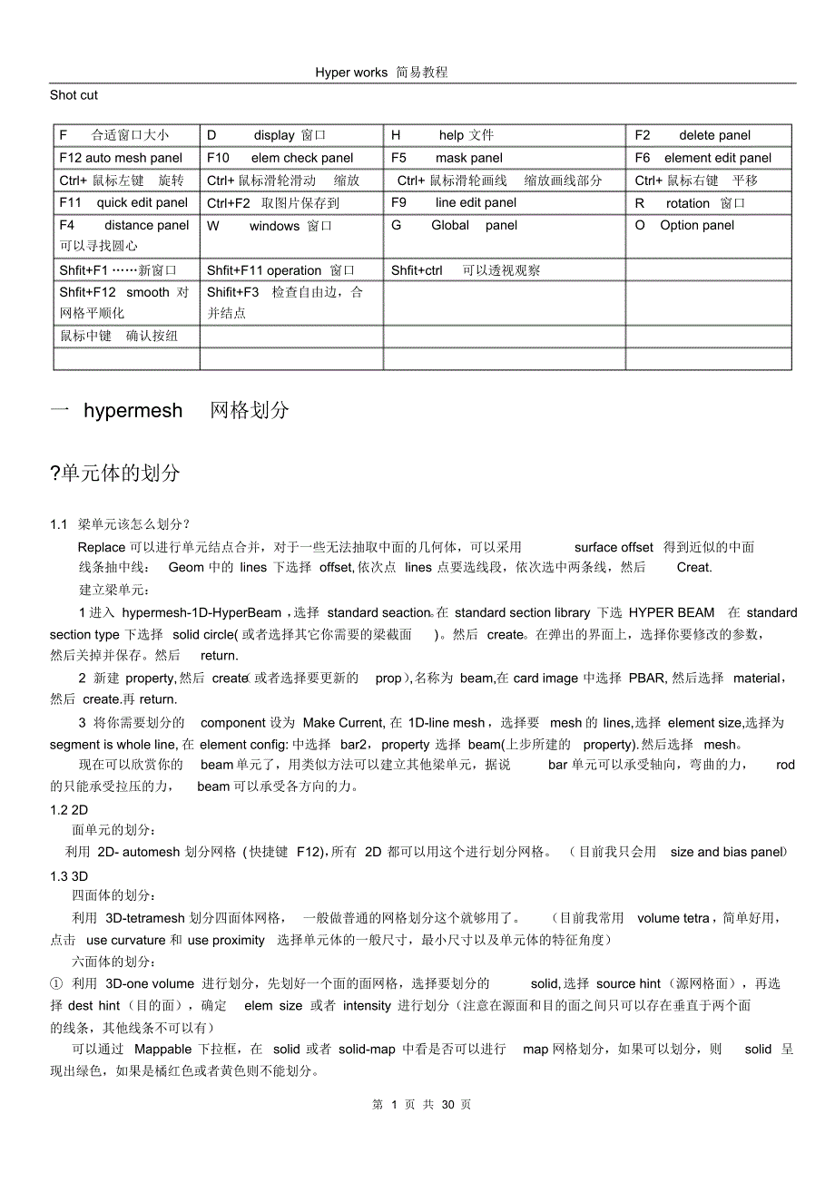 看一遍学会hyperworks基础教程_第1页
