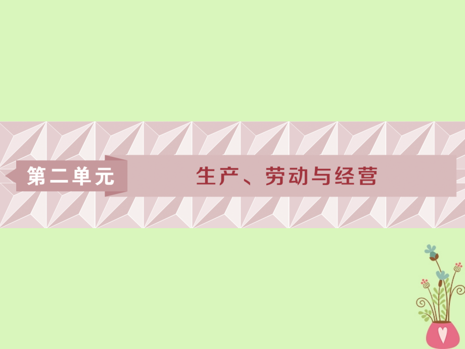 2019届高考政治一轮复习第二单元生产劳动与经营第四课生产与经济制度课件新人教版必修_第1页