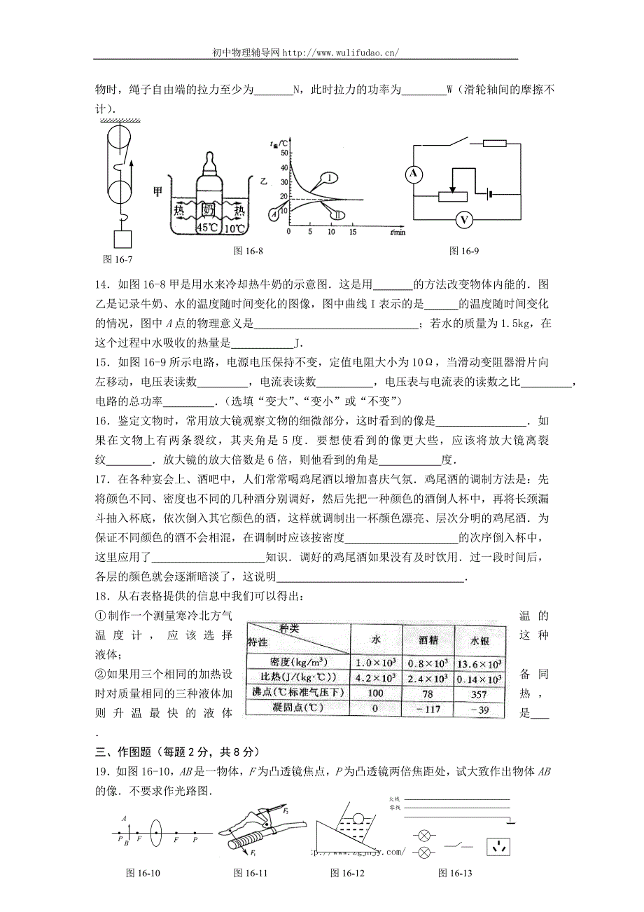 中考物理模似试题及答案(二)_第3页