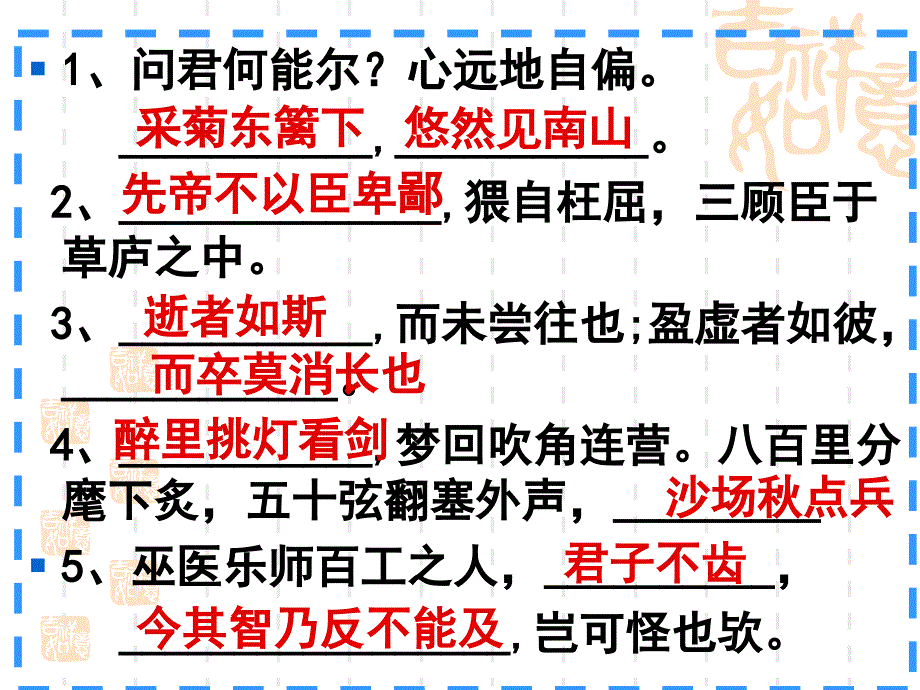 2012高考冲刺复习六天突破古诗文默写_第1页