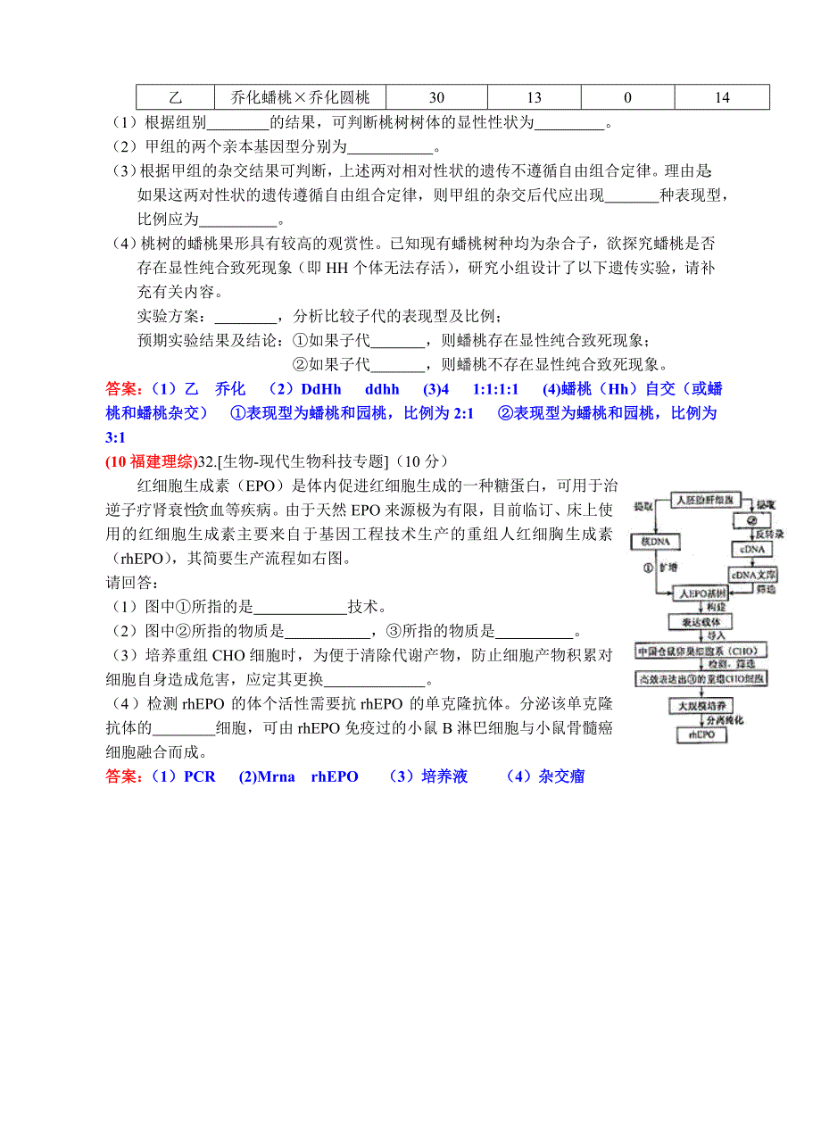 2010年高考理综(福建卷)_第3页