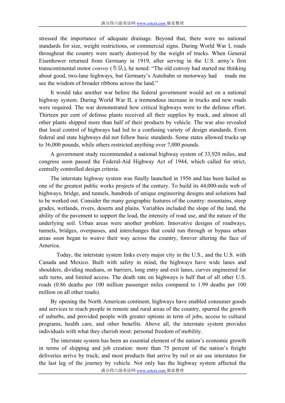 2006年6月24日大学英语新四级(cet-4)真题试卷(word版)_第2页