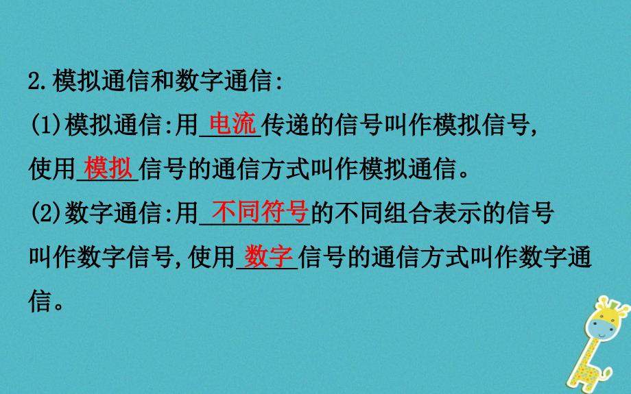 2018届中考物理第二十一章信息的传递课件_第3页