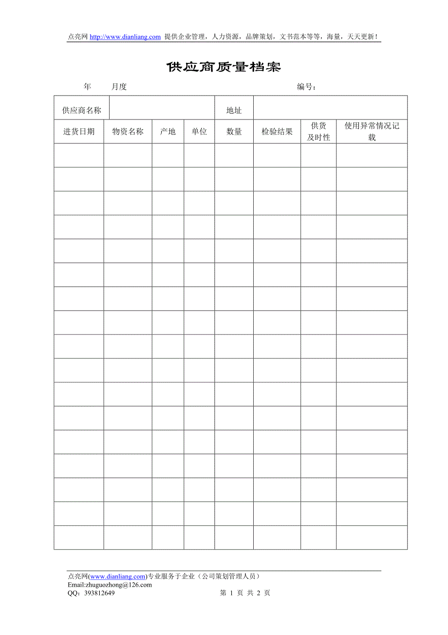 供应商质量档案_第1页