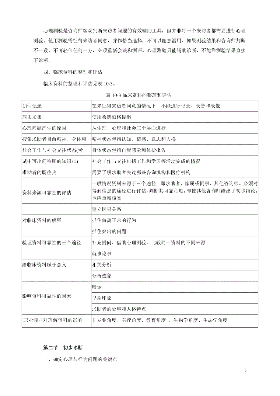 心理咨询师三级技能知识点表格--孙俊芳_第3页