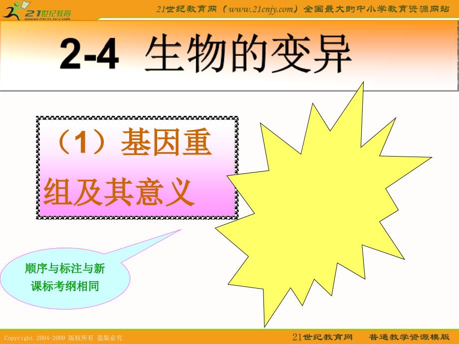 2011高考生物一轮复习：基因重组及其意义(新人教必修2)_第2页