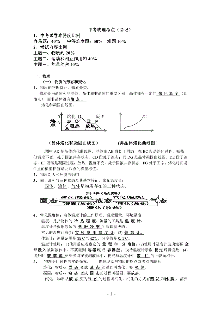 中考物理考点(全)_第1页