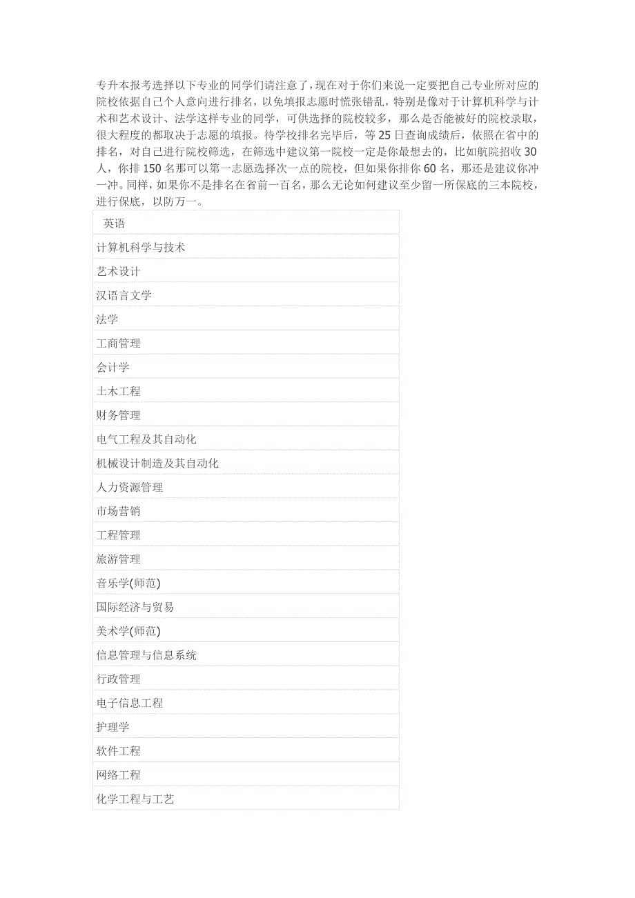 河南专升本志愿填报分专业分析指导_第1页