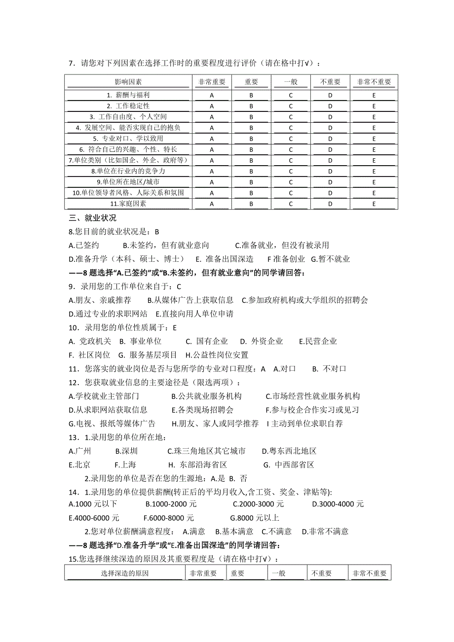 广东医学院毕业生就业状况问卷调查_第2页