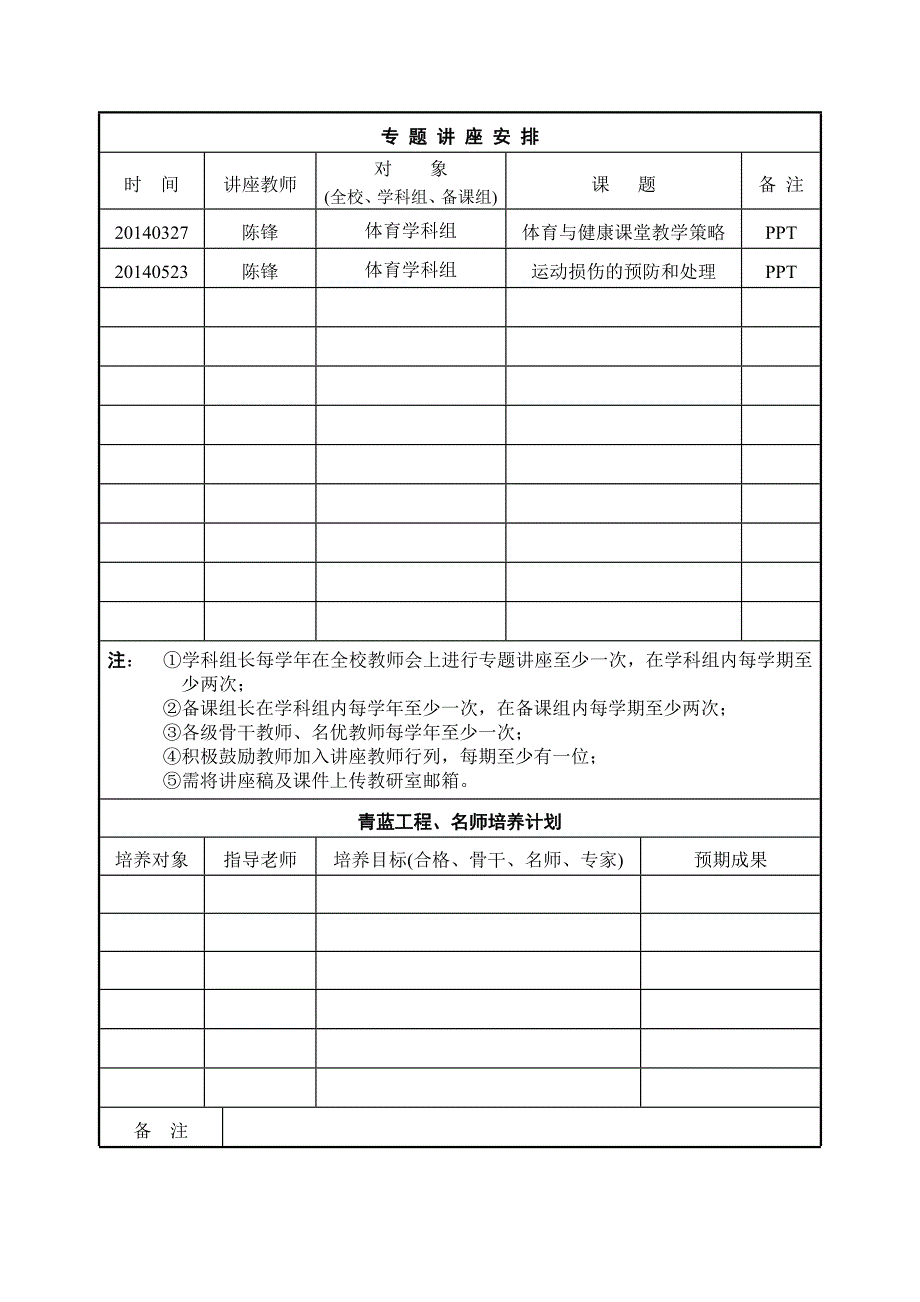 上学期张家界一中体育学科组工作计划_第4页