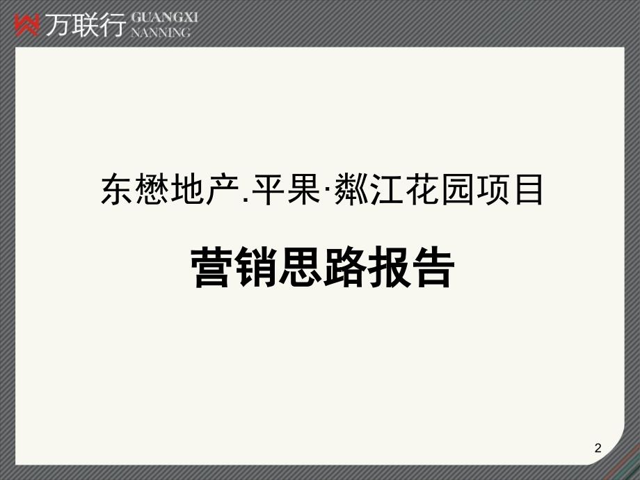 东懋地产平果·粼江花园项目营销思路报告（解读）_第2页