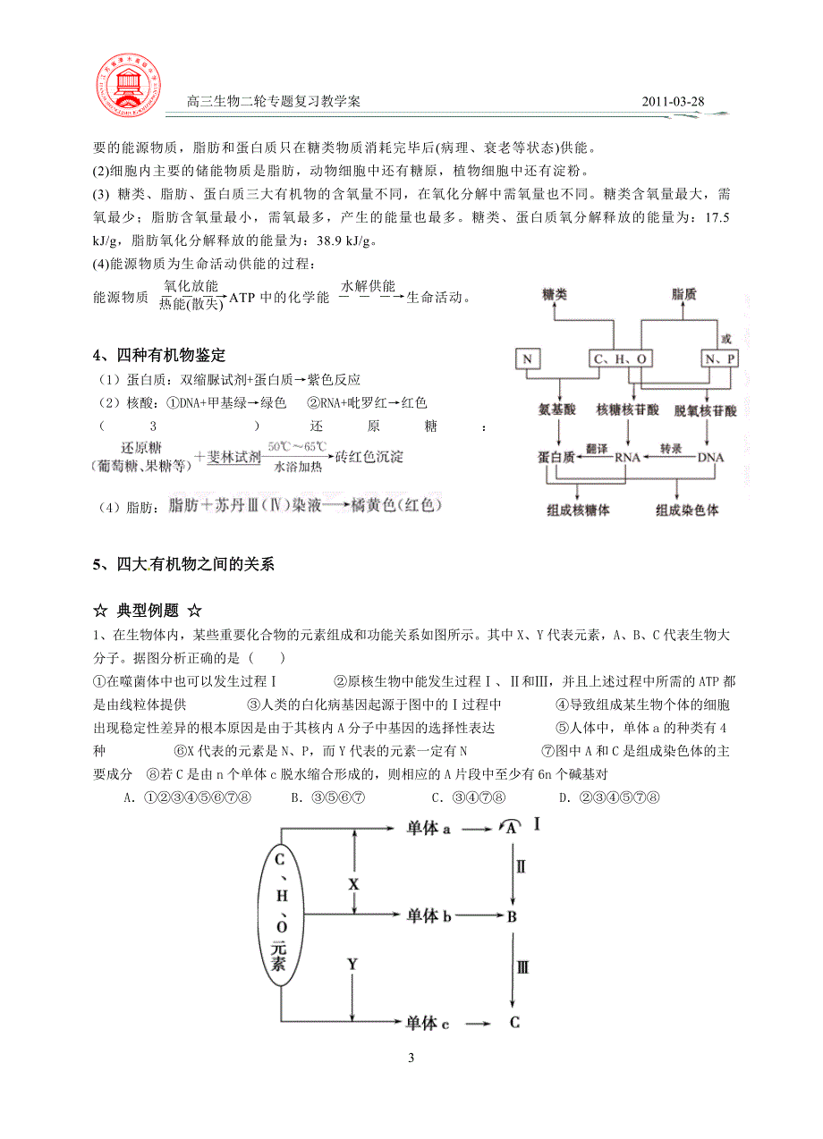 0328高三生物二轮专题复习(专题一)-01_第3页