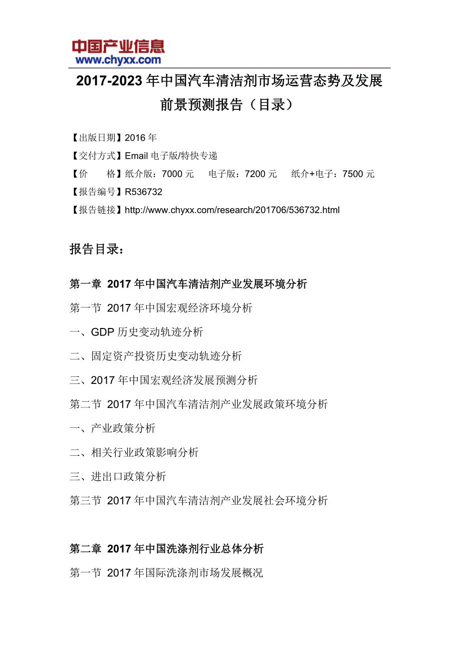 2017-2023年中国汽车清洁剂市场运营态势报告_第3页