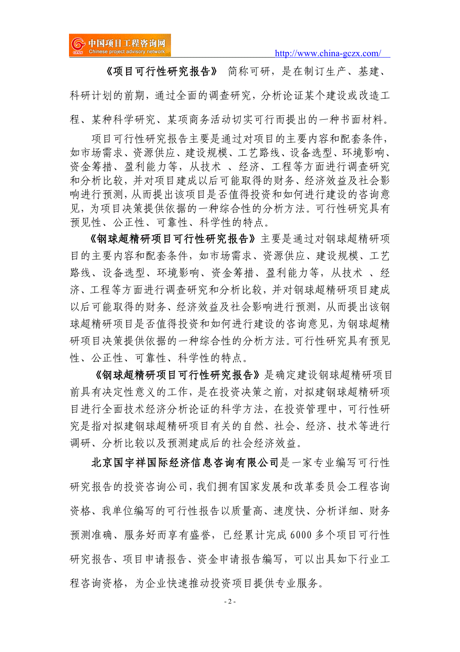 钢球超精研项目可行性研究报告（申请报告用于备案）_第2页