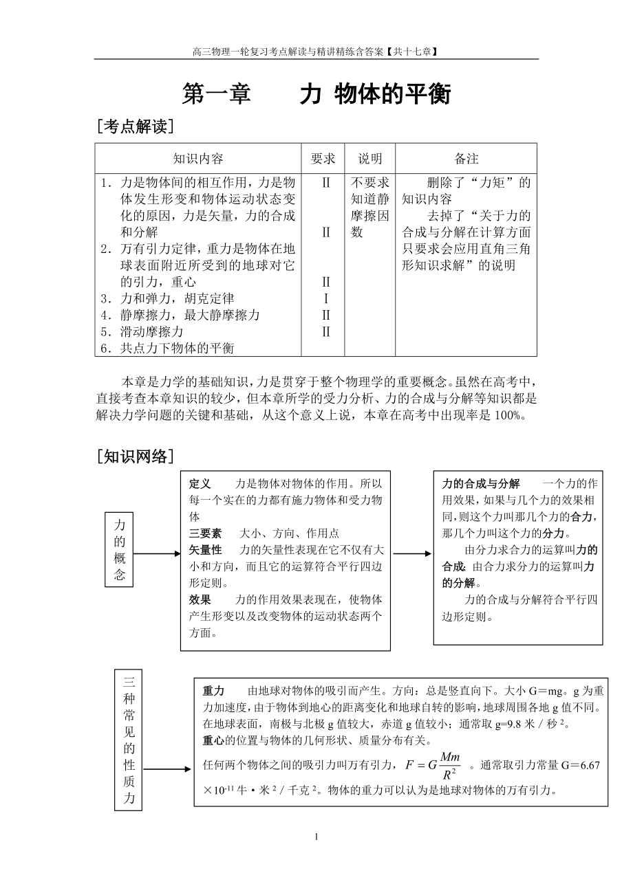 高三物理一轮复习考点解读与精讲精练含答案【共十七章】_第2页