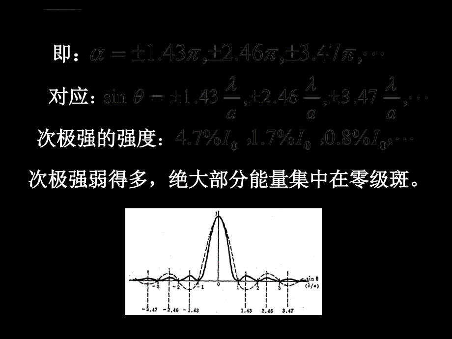 大学光学经典课件l11单缝衍射因子的特点_第3页