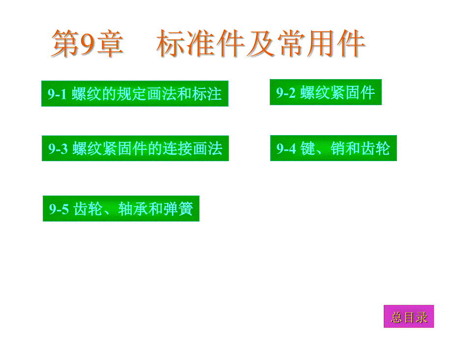 现代工程图学习题集(第三版)第9章标准件及常用件_第1页