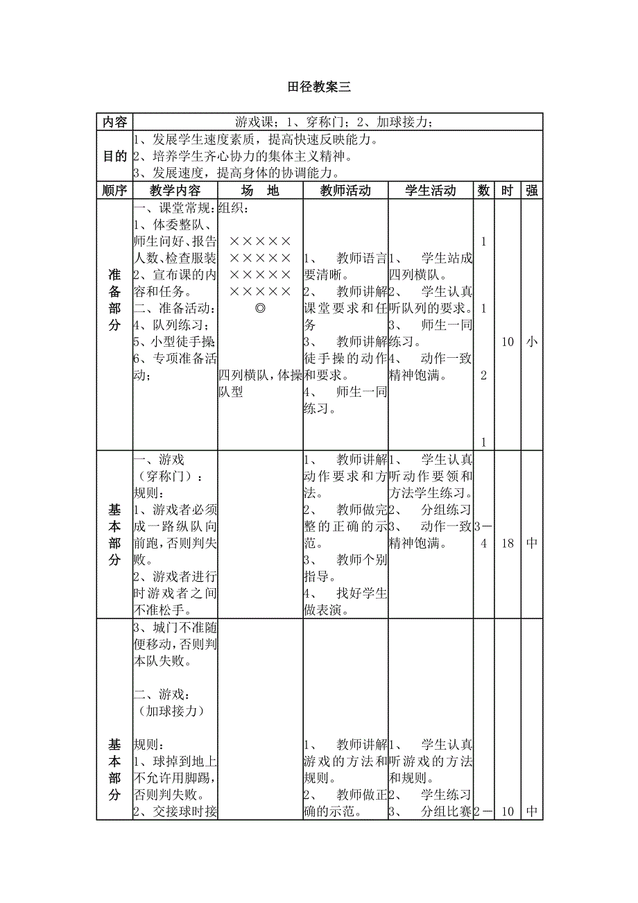 小学体育田径课优秀教案(全册)_第4页