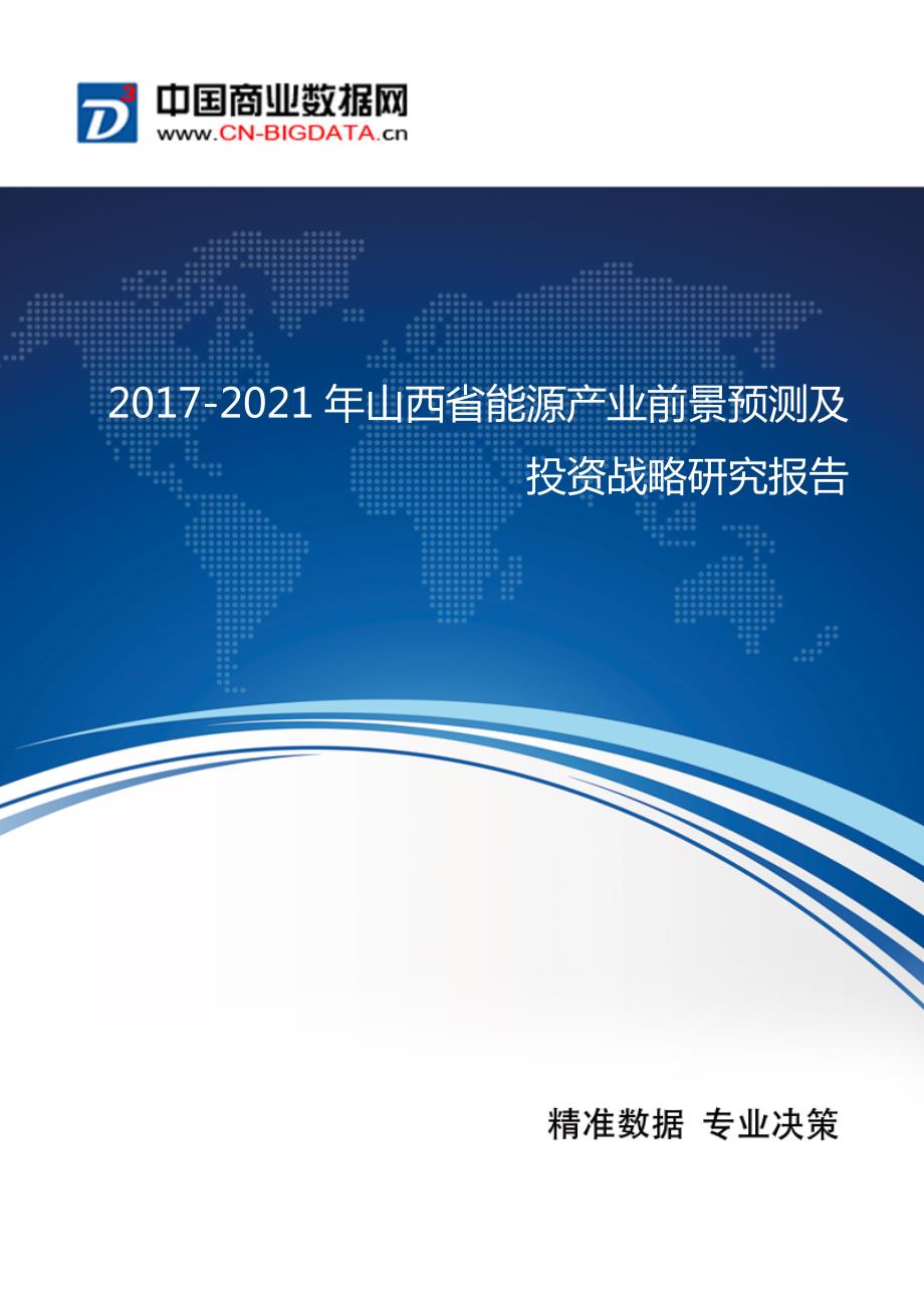 2017-2021年山西省能源产业前景预测及投资战略研究报告_第1页