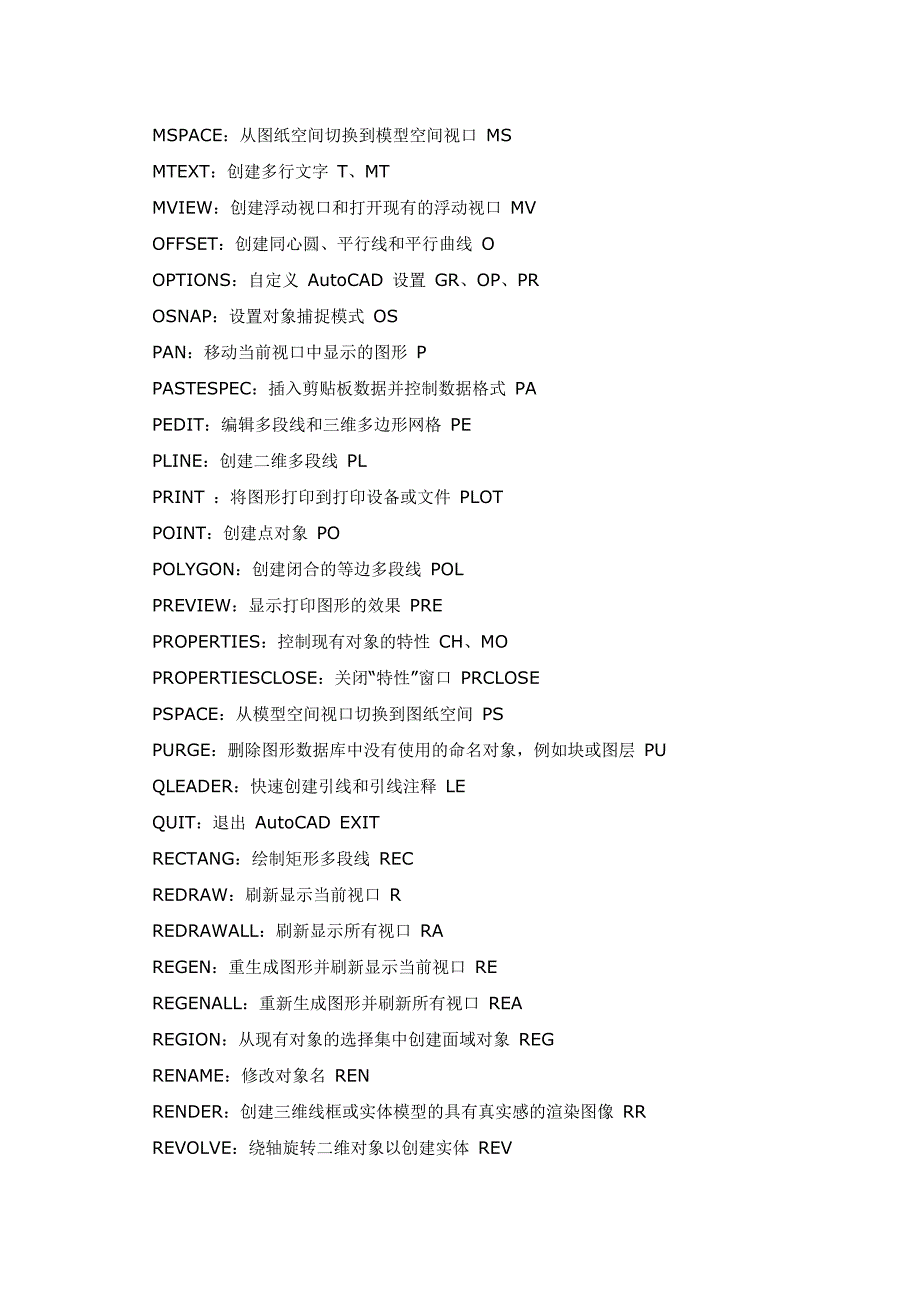 AutoCAD快捷键包括_第4页