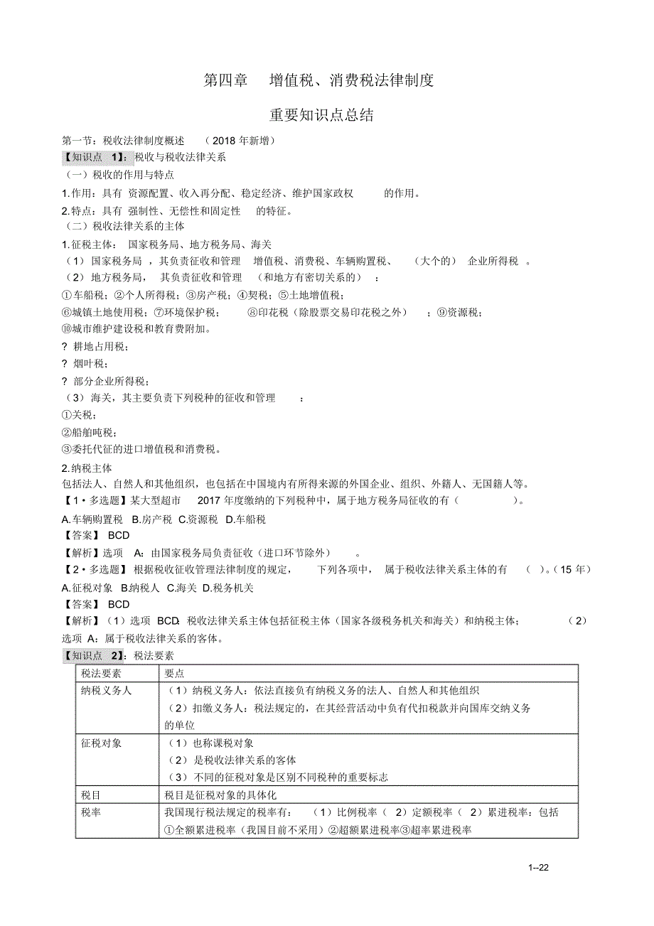 2018经济法增值税知识点总结_第1页