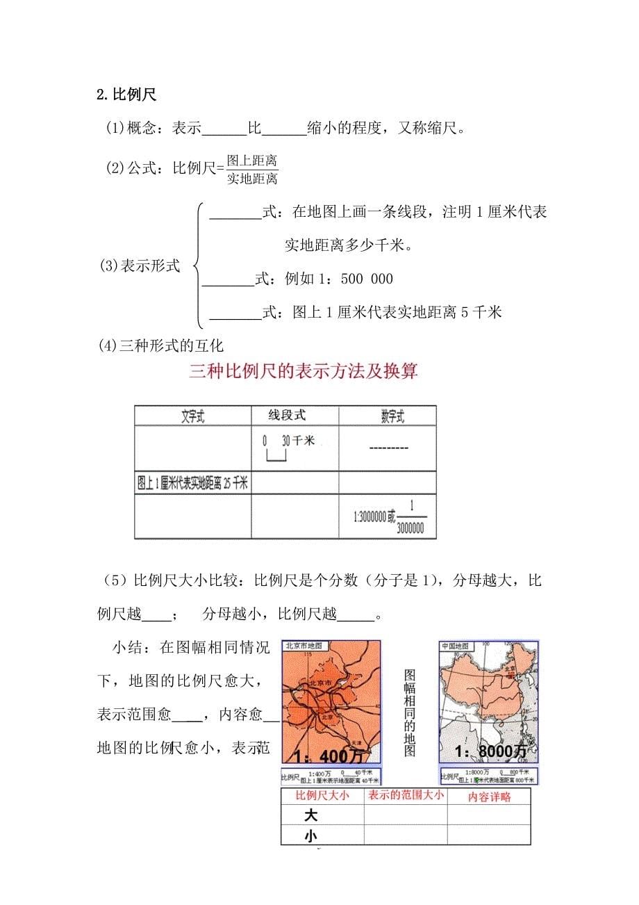 商务星球版地理七年级上册第二章《地图》教案_第5页