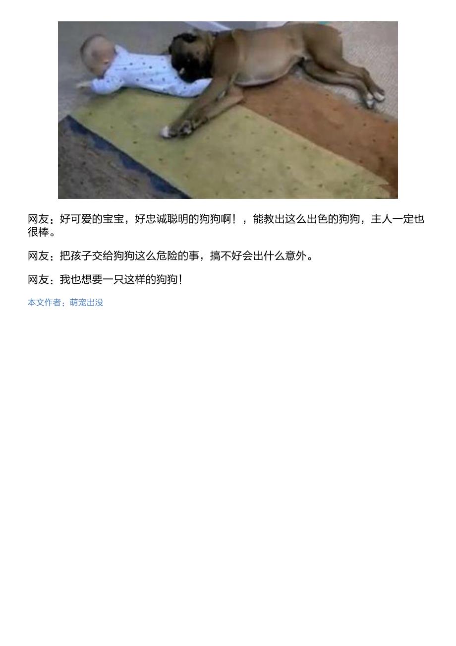 主人让狗狗照看一下小宝宝,回来后看到的一幕让她心里美滋滋的!_第3页