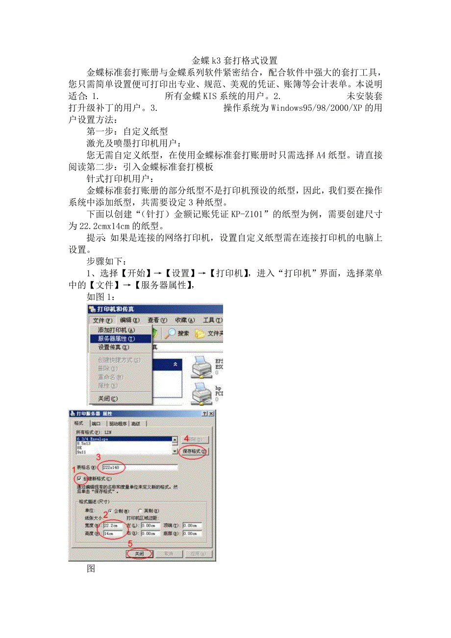 金蝶k套打格式设置_第1页