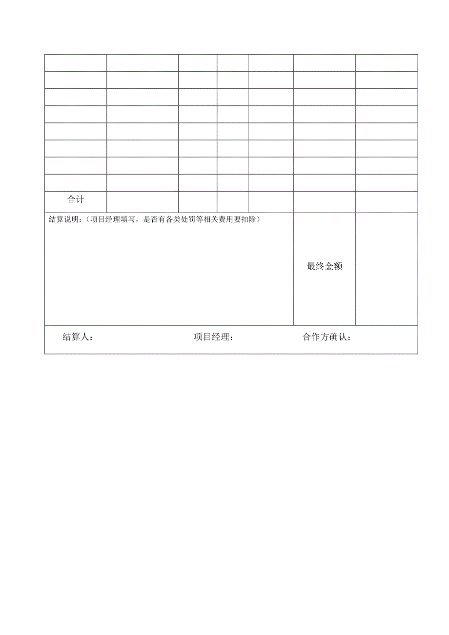 工程费用结算单_第3页