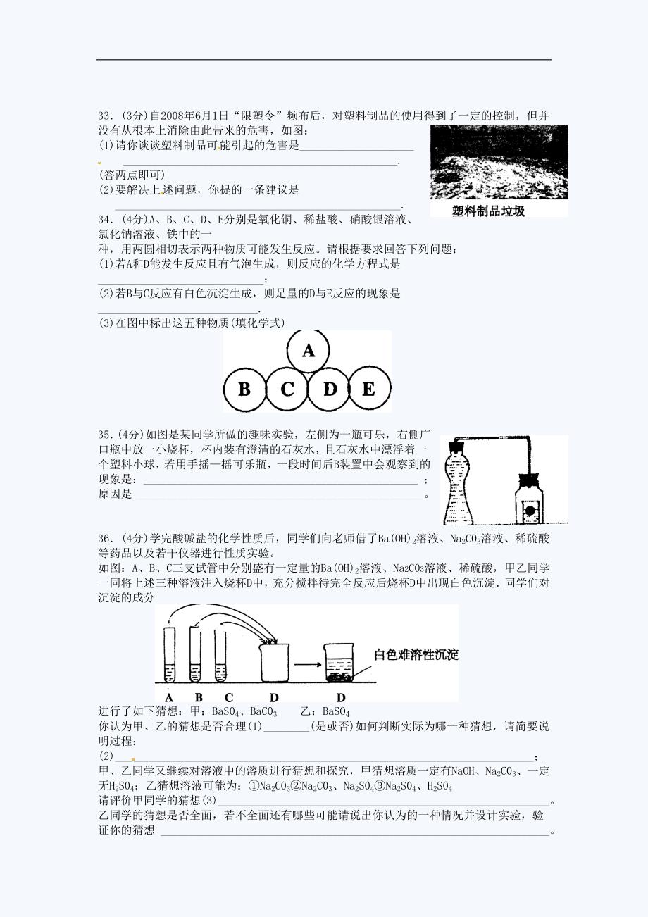 中考化学模拟冲刺_第4页