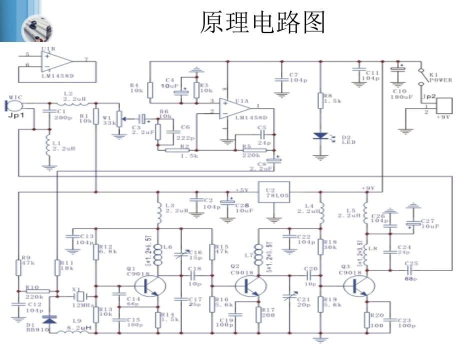 通信电子技术综合实训无线调频话筒的原理分析课件_第5页