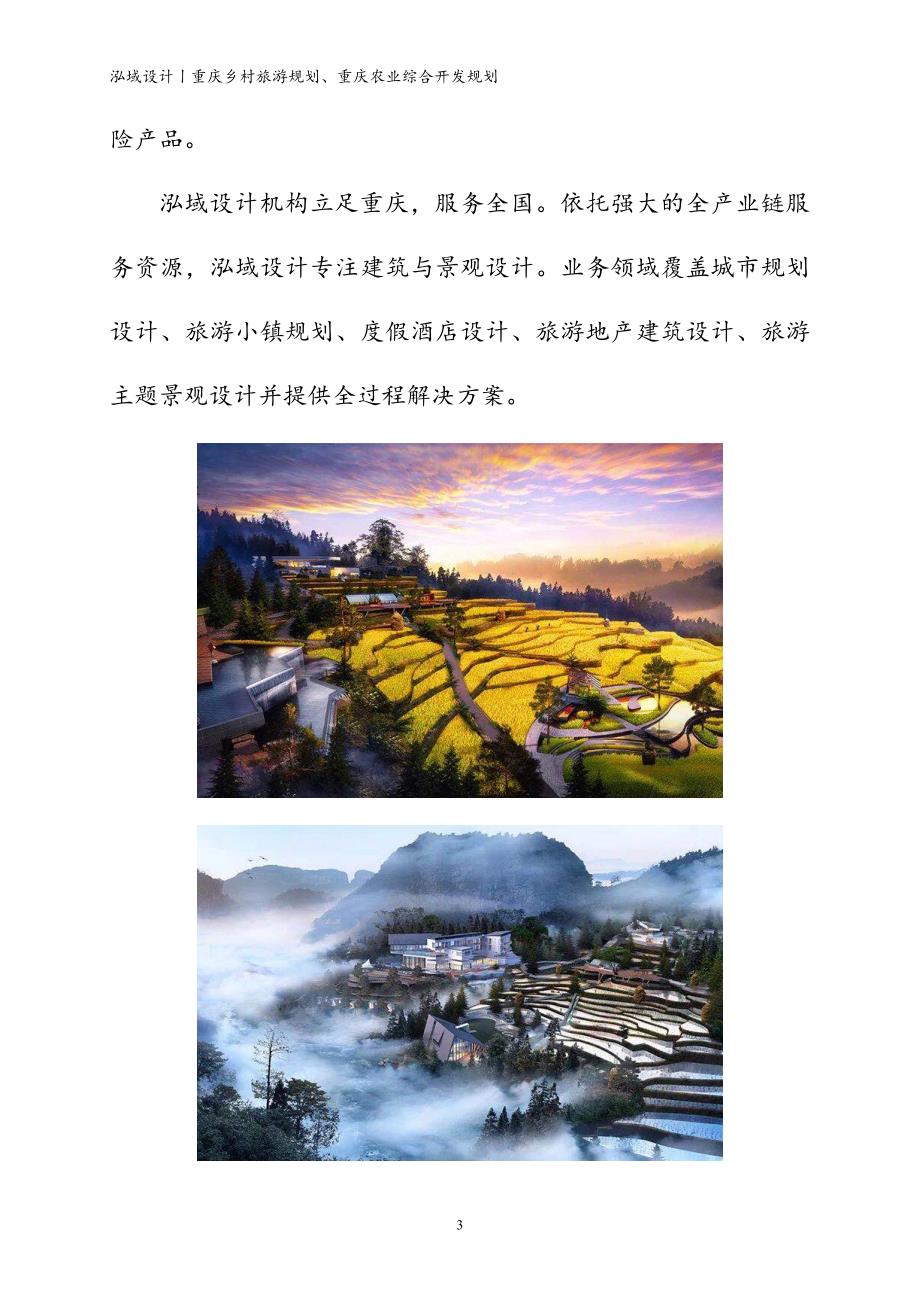 泓域设计丨重庆乡村旅游规划、重庆农业综合开发规划_第3页