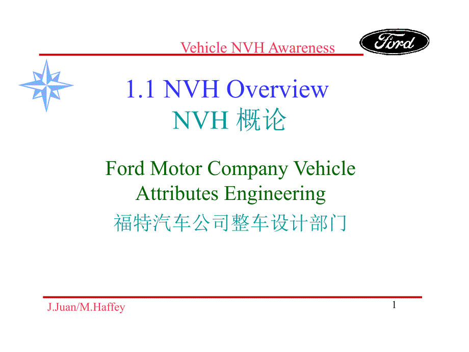 福特汽车nvh（噪声）知识培训教材课件_第1页