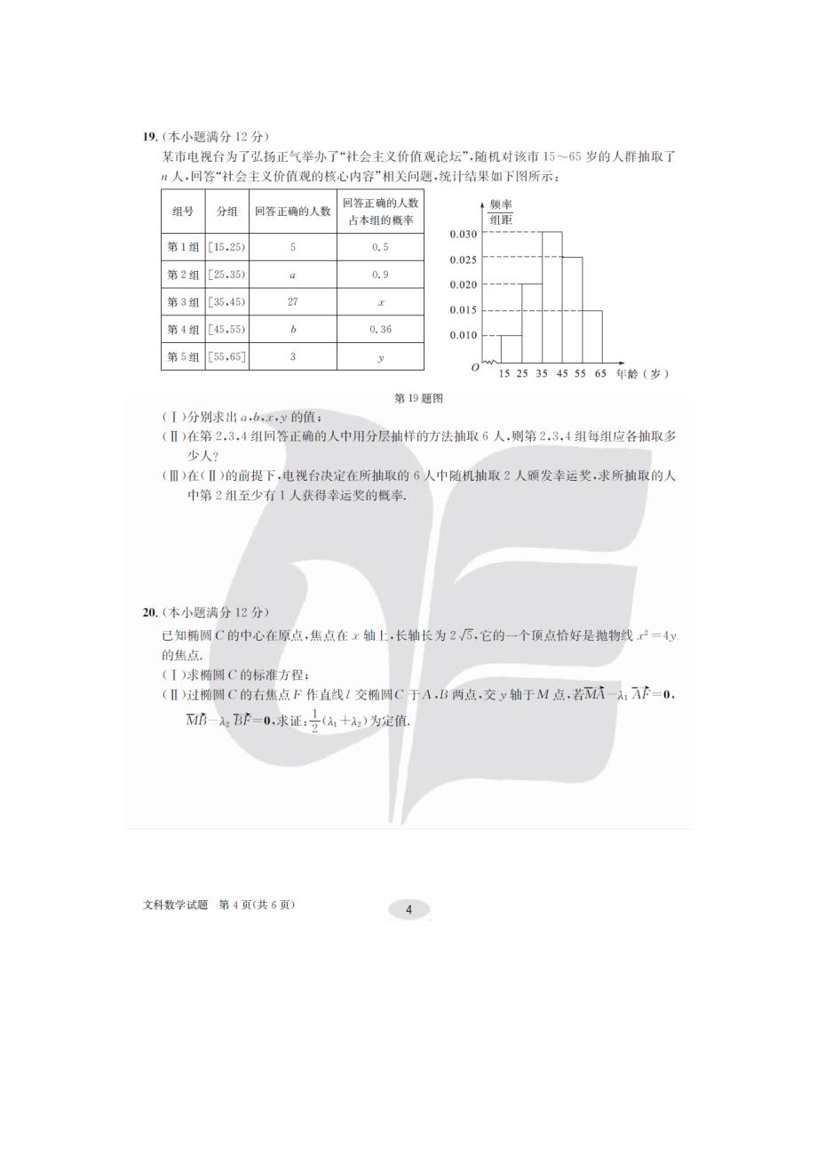 2016年安徽省合肥八中高考预测押题卷数学_第4页