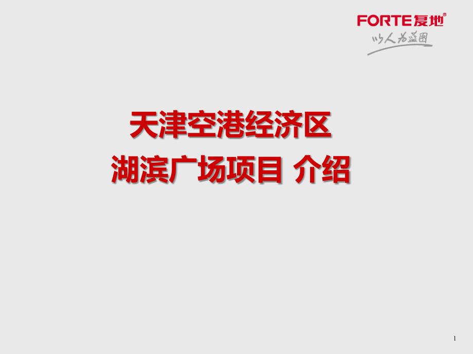 复地-2011天津空港经济区湖滨广场项目介绍_第1页