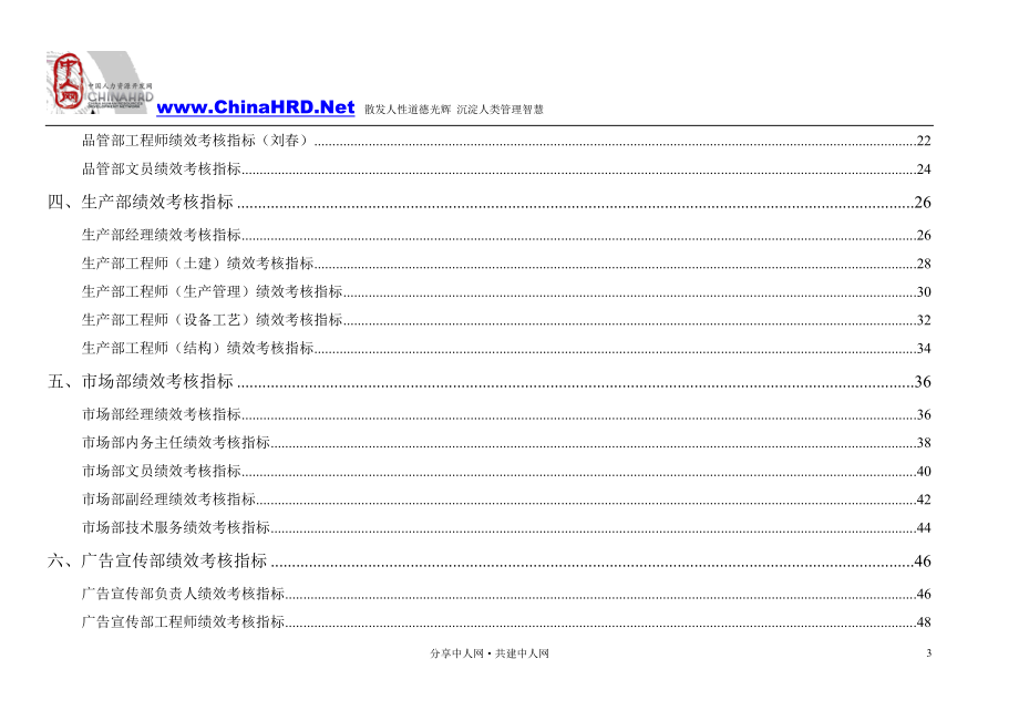 某集团绩效考核指标体系手册_第3页