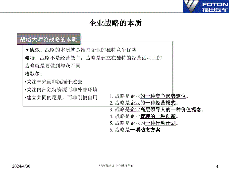 福田汽车企业战略发展实务培训课件_第4页